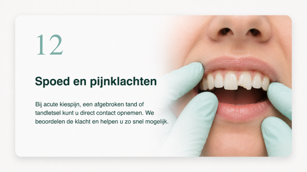 Spoedtandarts bij acute pijn